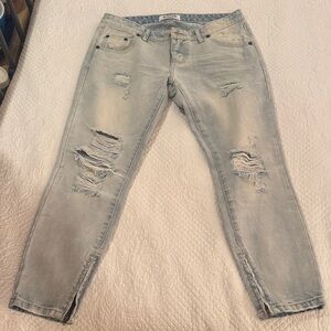 One Teaspoon Light Blue Denim Ankle Jeans